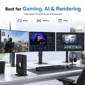 มินิพีซีสำหรับเล่นเกม พร้อมใช้งาน Intel Core I9 9900T GTX 1660S 6G DDR4 64GB NVMe SATA แลนคู่ มินิพีซีสำหรับเล่นเกมเบาๆ เหมาะสำหรับสำนักงาน - Product Image 4