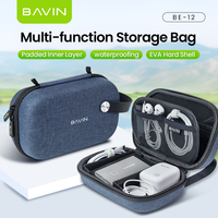 Sac de rangement pour accessoires électroniques de voyage portable en peluche imperméable avec fermeture éclair BAVIN BE12 Eva