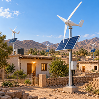 Éolienne à axe horizontal à 3 pales pour usage domestique 100W-400W 12V 24V à aimant électrique, faible vitesse de démarrage pour système énergétique domestique