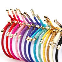 Brassard personnalisé réglable multicolore noeud rouge fil cordon tressé bracelet corde tressée