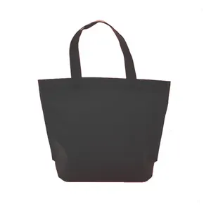 Toptan özel logo alışveriş dokunmamış çanta katlanabilir olmayan dokuma kumaş kaplı çanta kolu olmayan dokuma çanta