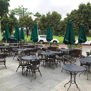 Balcone all'aperto per il tempo libero <span class=keywords><strong>tavolo</strong></span> e sedie per la caffetteria all'aperto sedie in Rattan sedia rilassante - Product Image 3