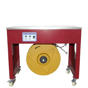 Semiautomatic Carton Box Automatic High Platform Table Tyre Poly Pack Pp Belt Strapping Machine