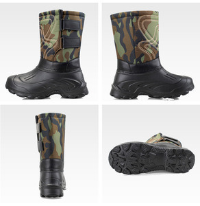 Bốt Câu Cá Mùa Đông Chống Trượt Chống Nước Chống Trượt Có Móc & Vòng Cỡ Lớn Cho Nam Có Lớp Lót Tháo Rời - Product Image 6