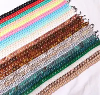Large Flat Acrylic Acetate Bag Chain Necklace