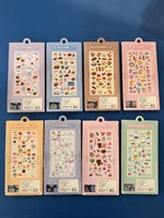Pegatinas Decorativas 3D de Epoxi con Acabado Transparente Brillante, Calcomanías en Relieve con Diseños de Animales, Frutas y Pan, Adornos para Cuadernos y Vasos