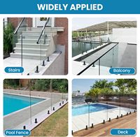 Rampe en verre en acier inoxydable sur mesure, clôture de balcon moderne, résistante à l'eau et à la rouille, pour parc, villa, hôtel, escalier, terrasse