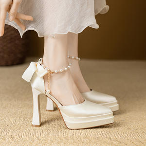 รองเท้าโลฟเฟอร์หนังพื้นนิ่มพรีเมียม สไตล์เจ้าสาว สวมใส่ง่าย แฟชั่นมาแรงปี 2026 ฤดูร้อน-ใบไม้ร่วง สไตล์ฝรั่งเศส แมรี่เจน ส้นสูงลำลอง - Product Image 4