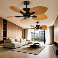 Ventilateur de plafond LED avec lumière, 5 pales, design moderne et innovant, moteur silencieux, modes été/hiver, télécommande, 6 vitesses