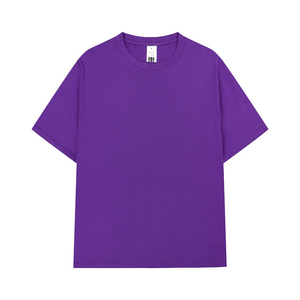 T-shirt épais 38 couleurs 260G en pur coton à double fil pour l'été - Product Image 1