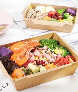 Boîtes en papier kraft biodégradables personnalisées à emporter pour <span class=keywords><strong>sandwich</strong></span> sushi chewing-gum contenants alimentaires gaufrage mat - Product Image 5