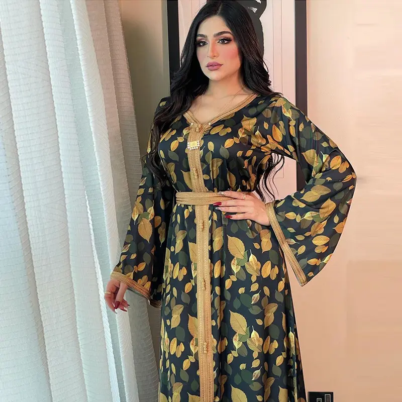 Benutzer definierte gedruckte Qualität neuesten Abaya Designs Kaftan Kleider Frauen islamische Kleidung Großhandel
