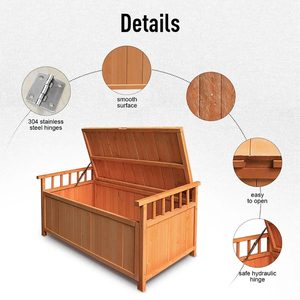 Boîte <span class=keywords><strong>de</strong></span> rangement extérieure pour <span class=keywords><strong>jardin</strong></span>, <span class=keywords><strong>banc</strong></span> <span class=keywords><strong>de</strong></span> <span class=keywords><strong>jardin</strong></span> en bois, <span class=keywords><strong>coffre</strong></span> à jouets, hangars à outils, meubles d'armoire - Product Image 6