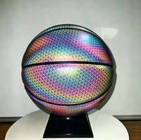 Ballon de basket lumineux réfléchissant Mercedes No6 No7 en PU résistant à l'usure pour intérieur et extérieur, vente chaude