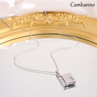 Collier pendentif ouvrable personnalisé en forme de livre, lettre d'amour, porte-clés gravé en acier inoxydable plaqué or 18 carats, cadeau romantique pour couple