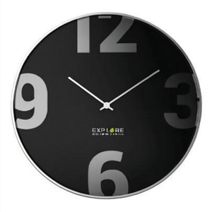 Reloj de pared (25cm) Chic Negro y Plateado RAC1002 - Product Image 2