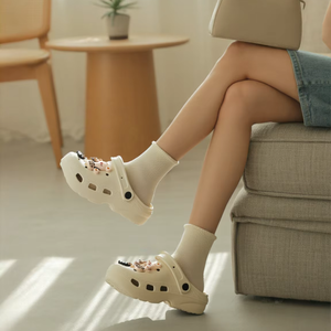 Yearning Fashion Summer Personality Outdoor Soft Flat clogs hole Height Increasing <b>Women</b> Ladies <b>Shoes</b> Slippers Sandales Femme - Product Image 1