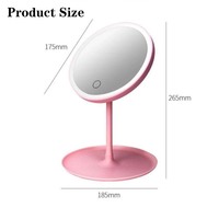 Miroir de table de maquillage cosmétique de voyage portable et tactile intelligent OEM Miroir de table nordique de maquillage Miroir de courtoisie Led