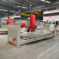 Mesin Gergaji Jembatan CNC 5-Axis Otomatis Hemat Biaya dengan Motor Servo PLC Profesional untuk Produksi Potongan Wastafel Dapur Granit/Marmer