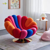 Meuble de Salon Moderne Fauteuil Canapé de Détente Style Italien Fauteuil Relax Coloré pour Hôtel