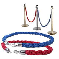 Barrière de contrôle de foule rétractable empilable en acier inoxydable avec corde torsadée en velours, qualité ingénieur, protection réfléchissante IP10