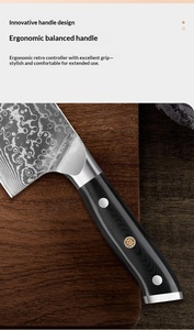 มีดหั่นแบบญี่ปุ่น ด้ามไม้ รุ่น Custom G10 Damascus Steel Chef's Slicing Knife ใช้ได้ทั้งมือซ้ายและขวา ปลอดภัยสำหรับเครื่องล้างจาน ใบมีดรูปตัววี ผิวซาติน - Product Image 6