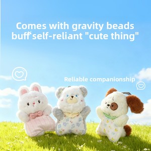 Llavero de Peluche Suave y Adorable con Diseño Floral de Animales Pequeños: Osito, Conejito, Pingüino, Adorno para Mochila, Regalo - Product Image 5