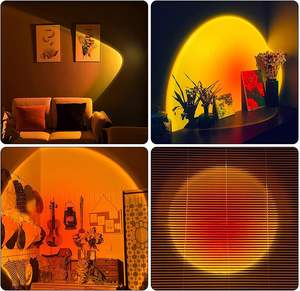 Lámpara de Pie LED Sunset con Control Remoto RGB de 16 Colores Regulables - Luz Nocturna Moderna para Decoración Festiva al por Mayor - Product Image 2