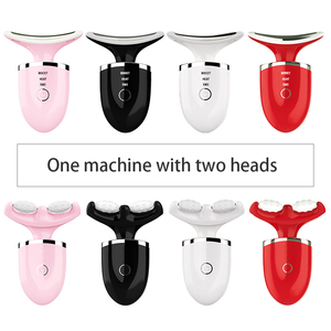 Instrumento de belleza Masajeador de elevación de cara y cuello Estilo de mano con dos cabezales de masaje Masajeador de cara y cuello - Product Image 6