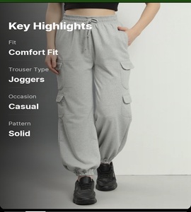 Pantalon de survêtement décontracté pour femme, imperméable, anti-plis, taille haute, pour l'hiver, délavé, confortable, pour le quotidien - Product Image 3
