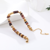 Pulsera de Cadena y Eslabones de Acero Inoxidable Chapada en Oro, Diseño de Lujo, Resistente al Agua, con Logotipo, Joyería Moderna para Mujer, para Fiestas