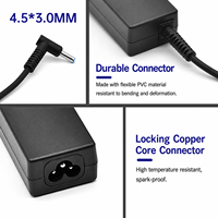 Chargeur pour ordinateur portable 45W compatible avec HP, adaptateur secteur 19,5V 2,31A (connecteur bleu 4,5 x 3,0 mm)
