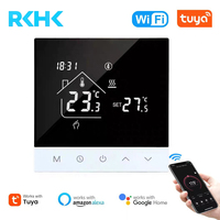 Termostato Inteligente RKHK Tuya WIFI 16A Eléctrico 3A para Caldera de Agua, Controlador de Temperatura con Pantalla Táctil para Instalaciones de Calefacción por Suelo Radiante