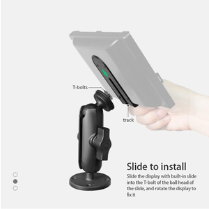 VINmounts with circular base, slide rail base, 9cm dual socket arm combination, <b>stand</b> compatible with car navigation - Product Image 2