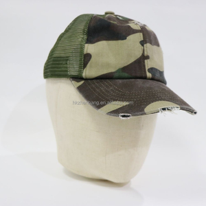 Gorra de béisbol de camuflaje desgastada con bordado personalizado, gorra de camionero de malla ajustable, estilo vintage, moderna y transpirable para exteriores y uso diario - Product Image 2