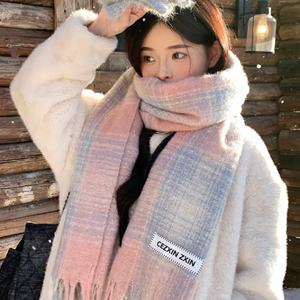 ผ้าคลุมไหล่ยาวลายสก็อตสำหรับผู้หญิง สไตล์มุสลิม ฤดูใบไม้ร่วง ฤดูหนาว แบบใหม่ สไตล์เกาหลี อเนกประสงค์ ผ้าแคชเมียร์ ดีไซน์หลากสี ให้ความอบอุ่น - Product Image 1