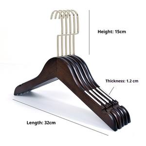 <span class=keywords><strong>Cintre</strong></span> pour vêtements d'enfants <span class=keywords><strong>en</strong></span> <span class=keywords><strong>bois</strong></span> massif antidérapant moderne de luxe, crochet <span class=keywords><strong>en</strong></span> métal sans trace, <span class=keywords><strong>cintre</strong></span> vintage pour enfants et bébés - Product Image 4
