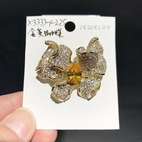 Broche papillon de luxe en cuivre et zircon XILIANGFEIZI pour femmes, accessoires de robe de soirée, vente en gros