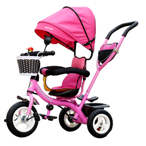 Premier <span class=keywords><strong>tricycle</strong></span> pour garçons et filles, vélo à pousser avec poignée parentale, <span class=keywords><strong>tricycle</strong></span> à 3 roues - Product Image 3