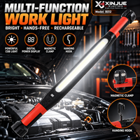 Senter LED COB XINJUE B012 3.7V 18650 2000mAh Isi Ulang dengan Mode Cahaya Putih dan Merah, Casing ABS