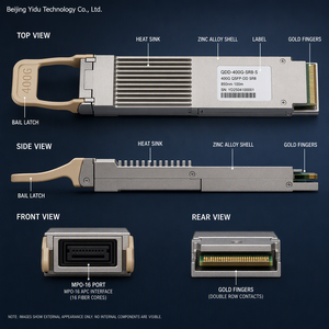 โมดูลรับส่งข้อมูลออปติคอลแบบหลายโหมดความหนาแน่นสูง Ciscos QDD 400G SR8 S 400G QSFP DD MPO16 100m MMF สำหรับศูนย์ข้อมูล - Product Image 2
