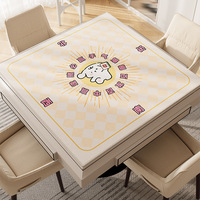 Tapis de Mahjong Carré de Luxe Épais Anti-Bruit et Antidérapant, Découpable, Portable, pour Jeux de Cartes et Housse de Table Domestique