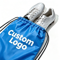 Sac à cordon écologique avec logo personnalisé, sac à dos promotionnel blanc uni en polyester pour la gym