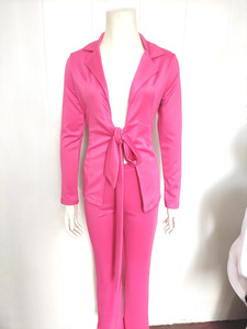 IStapromo Gifts Casual Ladies Clothing Collection Waist Strap Small Suit Fashion Leisure Professional Two Piece Women's <b>Sets</b> - Product Image 5