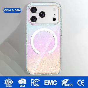 Funda de Teléfono de TPU Suave + PC con Textura Anti-huellas, Ultra Delgada, Magnética, con Brillo y Anti-amarilleo para iPhone 17 Pro - Product Image 1