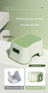 Marchepied pour tout-petits, marchepied antidérapant robuste pour toilettes, marchepied d'apprentissage de la propreté pour enfants, salle de bain et évier - Product Image 3