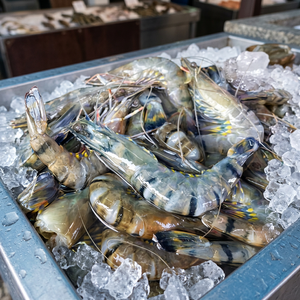 Crevettes tigrées noires sans tête 2022, taille 31/40, surgelées, provenance Thaïlande - Product Image 3