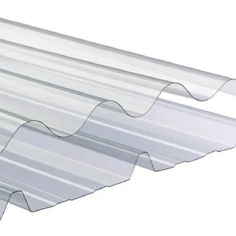 Lámina de policarbonato transparente para invernadero, corrugado, curvo