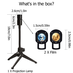 Đèn Mặt Trăng 2 Trong 1 Đèn Chiếu Trái Đất Đèn Ngủ <span class=keywords><strong>Led</strong></span> Mặt Trăng USB Giá Đỡ Xoay 360 Độ Đèn Chiếu Hành Tinh Trang Trí Phòng - Product Image 5