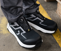 Bottes de sécurité pour hommes, hauteur moyenne, S1PS ESD HI CI FO HRO, chaussures de sécurité anti-perforation avec embout en nano carbone et laçage rapide TLS